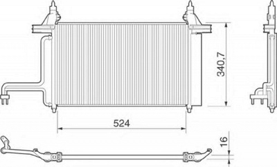 MAGNETI MARELLI 350203153000 -  Конденсатор, кондиционер